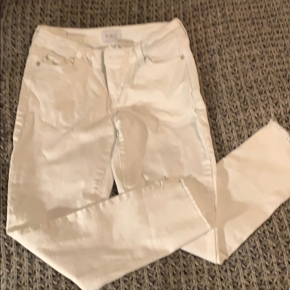 Celebrity pink white skinny jeans  size 3